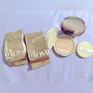 Korean cushion ESPOIR brand new color #23 Beige comes with 2 refills exp 2024